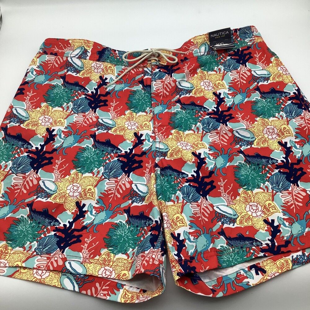 Nautica Mens Board Shorts Ocean Life Size XXL NWT